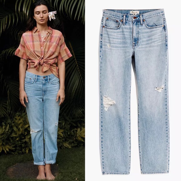 Madewell Relaxed Jeans in Cresthaven Wash Ripped Edition size 25 - Picture 3 of 14